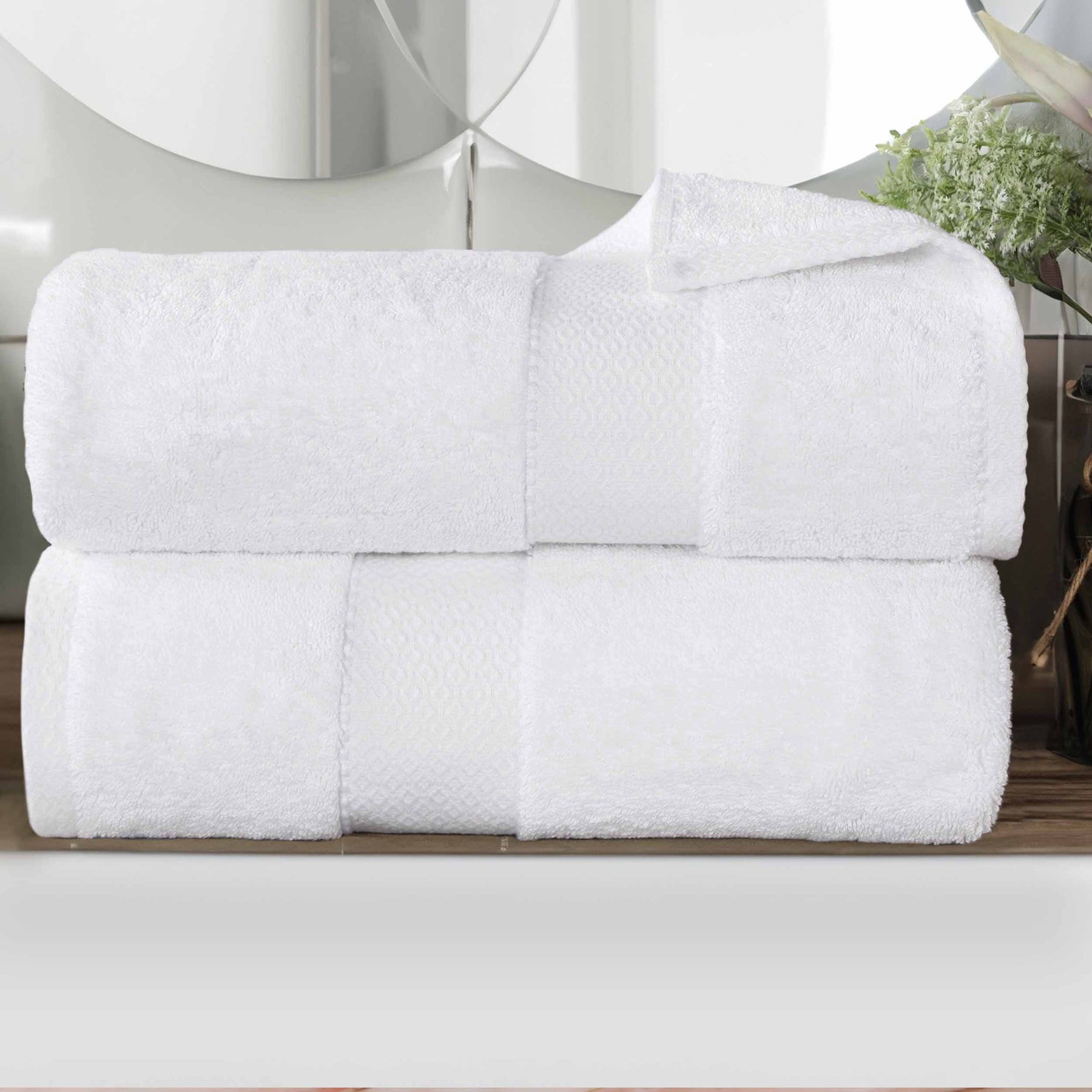 Niles Egyptian Giza Cotton Plush Thick Absorbent Bath Sheet Set of 2