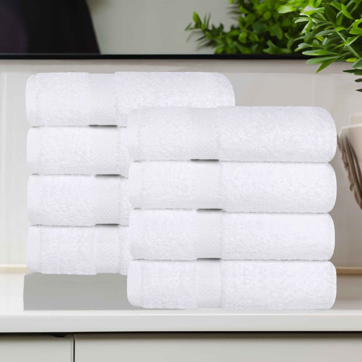 Eco-Friendly Cotton 8 Piece Hand Towel Set