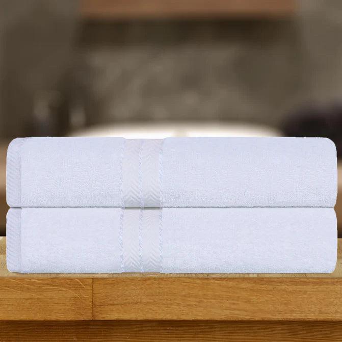 Ultra Plush Turkish Cotton Absorbent Solid 2 Piece Bath Sheet Set - Bath Sheet by Superior - Superior 