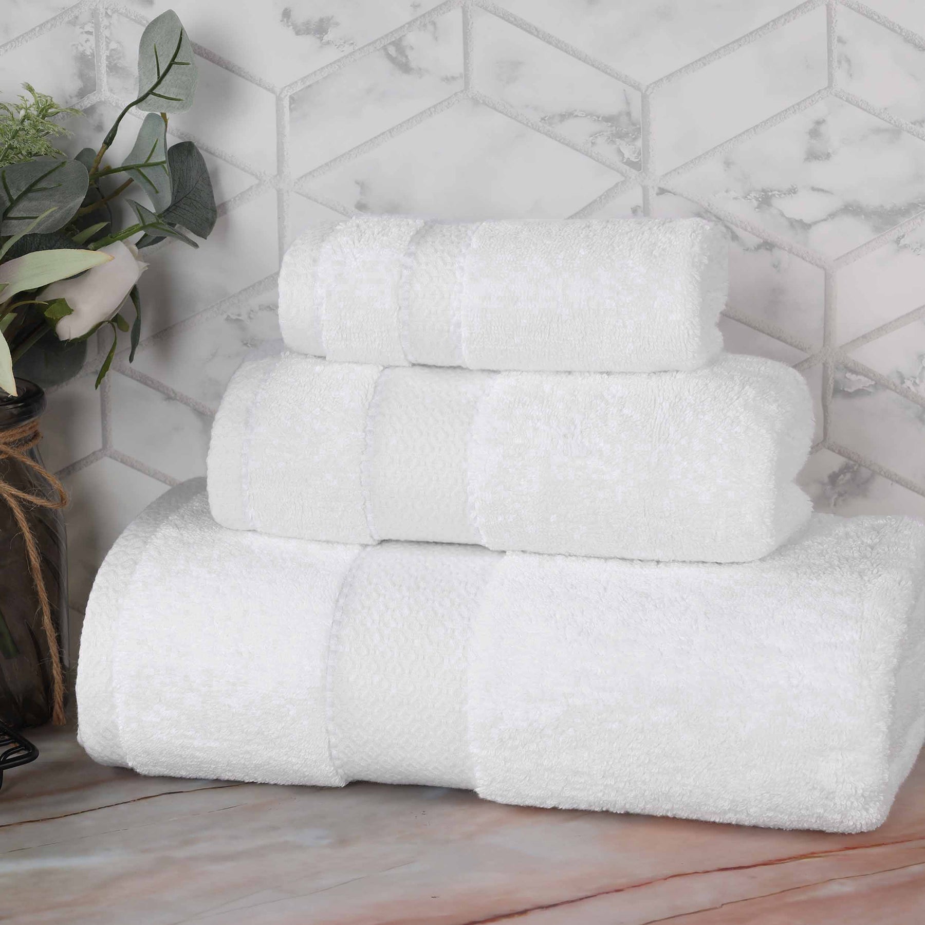 Niles Egyptian Giza Cotton Plush Heavyweight Soft 3 Piece Towel Set