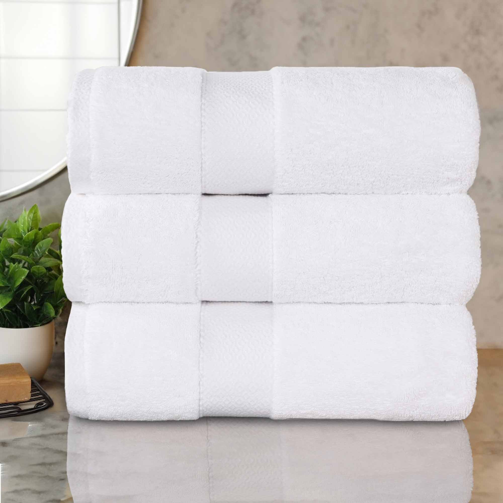 Niles Egyptian Giza Cotton Plush Thick Absorbent Bath Towel Set of 3 - Bath Towel by Superior