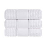 Napa Zero Twist Cotton Solid Waffle Honeycomb Bath Towel Set of 3 - Bath Towel by Superior