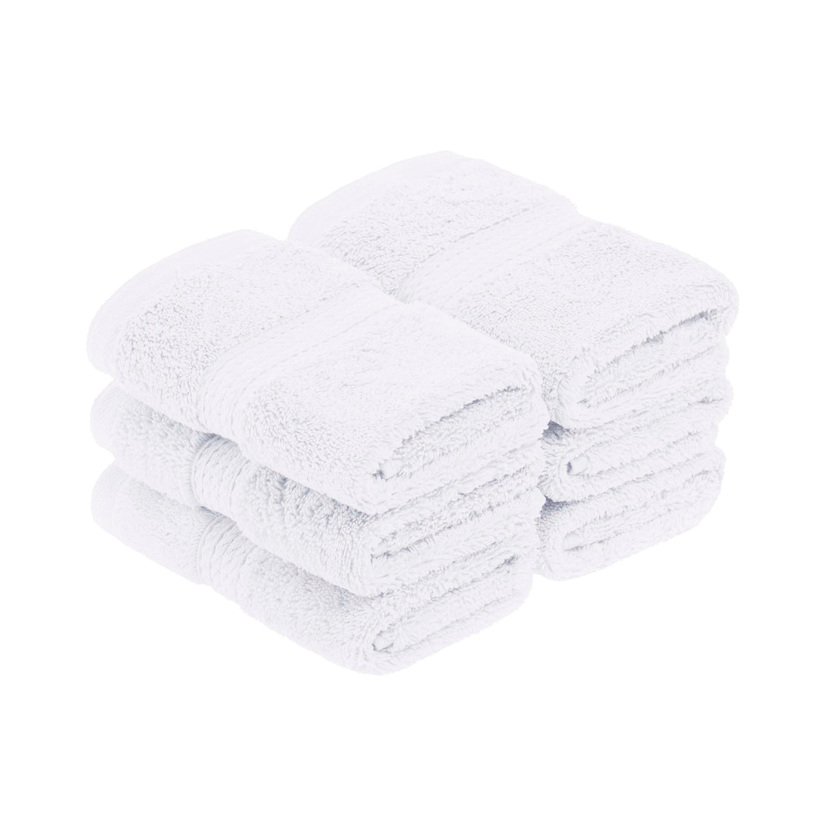 Madison Egyptian Cotton Pile Plush Heavyweight Face Towel Set of 6