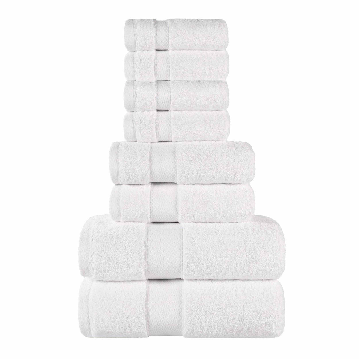 Niles Egyptian Giza Cotton Plush Heavyweight Soft 8 Piece Towel Set