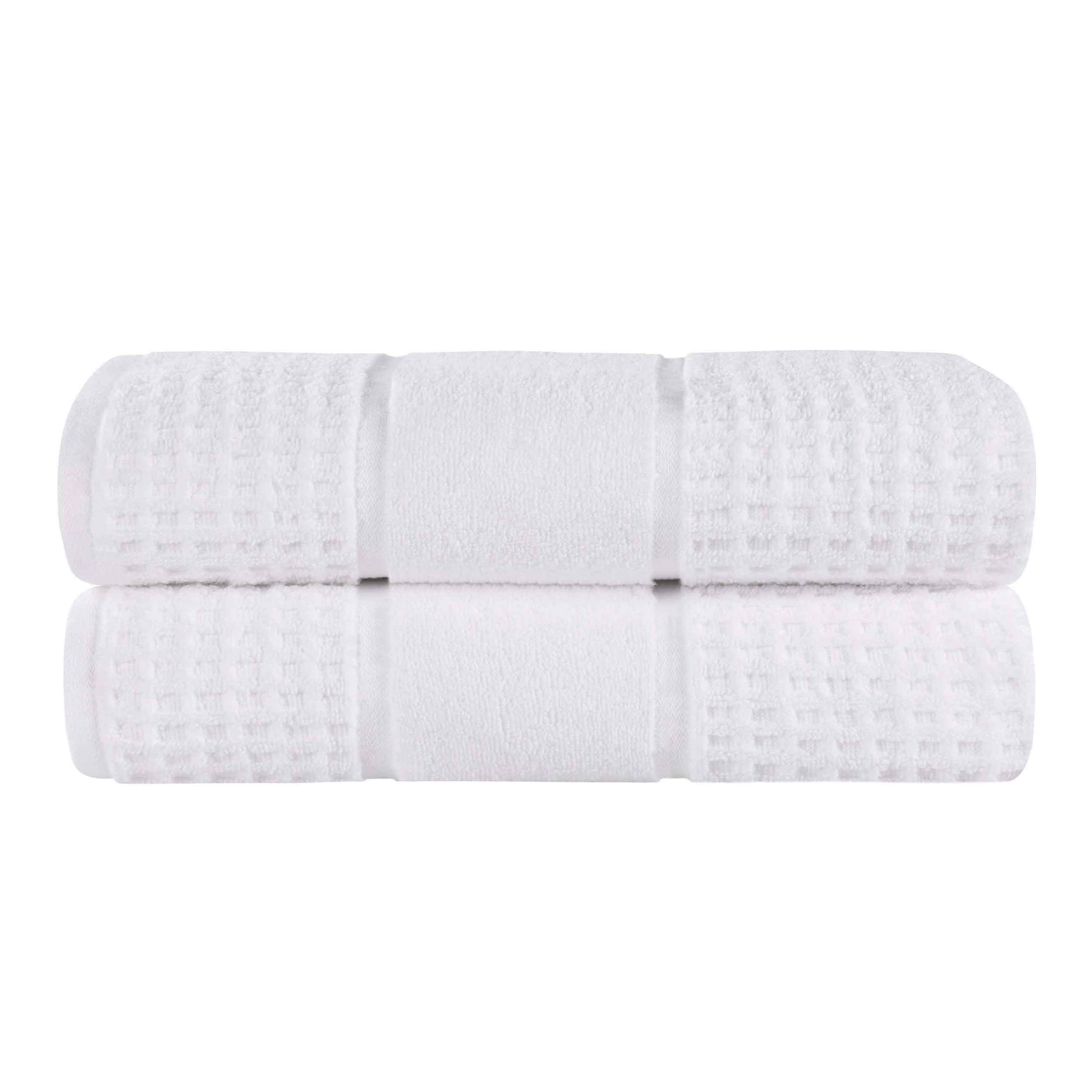 Napa Zero Twist Cotton Solid Waffle Honeycomb Bath Sheet Set of 2