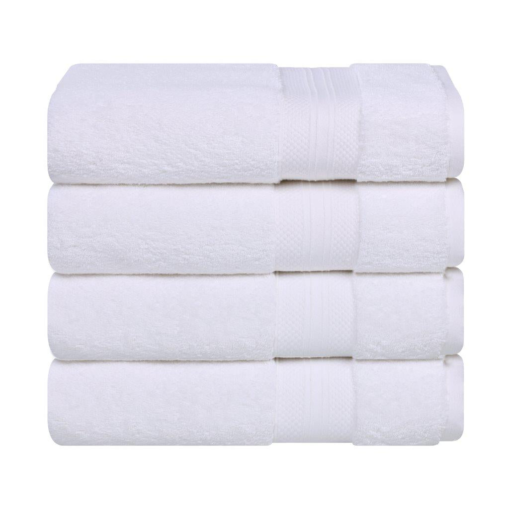 Aria Turkish Cotton Heavyweight Solid Absorbent Bath Towel Set of 4