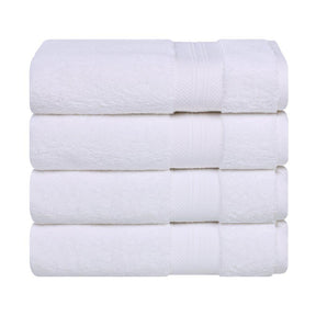 Aria Turkish Cotton Heavyweight Solid Absorbent Bath Towel Set of 4