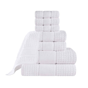 Napa Zero Twist Cotton Solid Waffle Honeycomb 8 Piece Towel Set