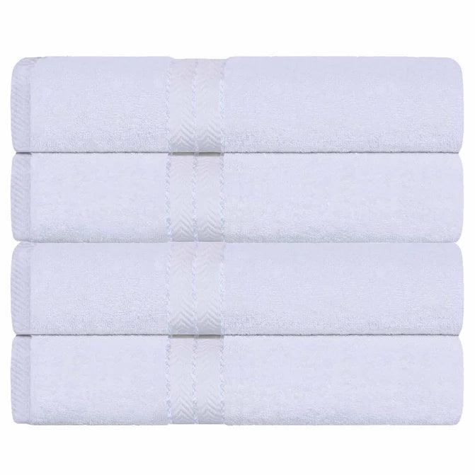 Ultra-Plush Turkish Cotton Super Absorbent Solid Bath Towel Set of 4 - Bath Towel by Superior - Superior 