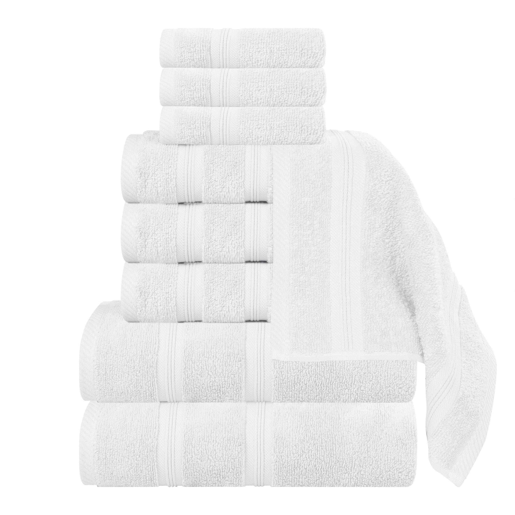 Smart Dry Zero Twist Cotton Medium Weight 9 Piece Assorted Towel Set