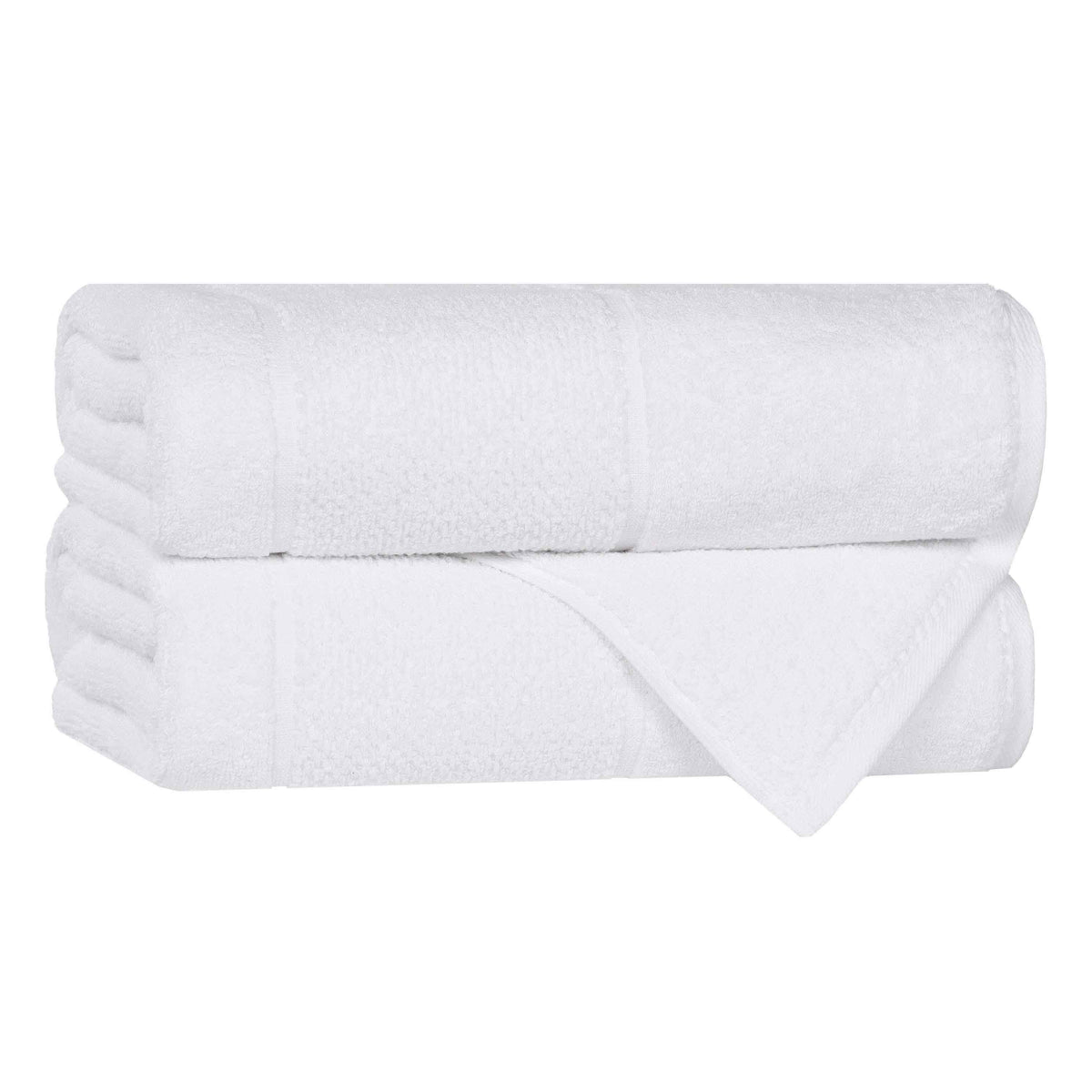 Mile Smart Twist Cotton Solid Thick Border Bath Towels, Set of 2