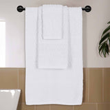 Chevron Zero Twist Jaquard Cotton 3 Piece Bathroom Towel Set - Towel Set by Superior