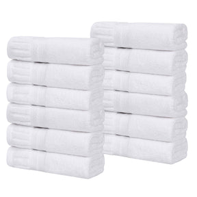 Venice Zero Twist Cotton Medium Weight Face Towels, Set of 12