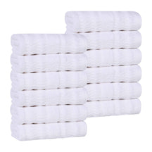 Mika Smart Twist Cotton Solid Textured Ribbed Face Towels, Set of 12