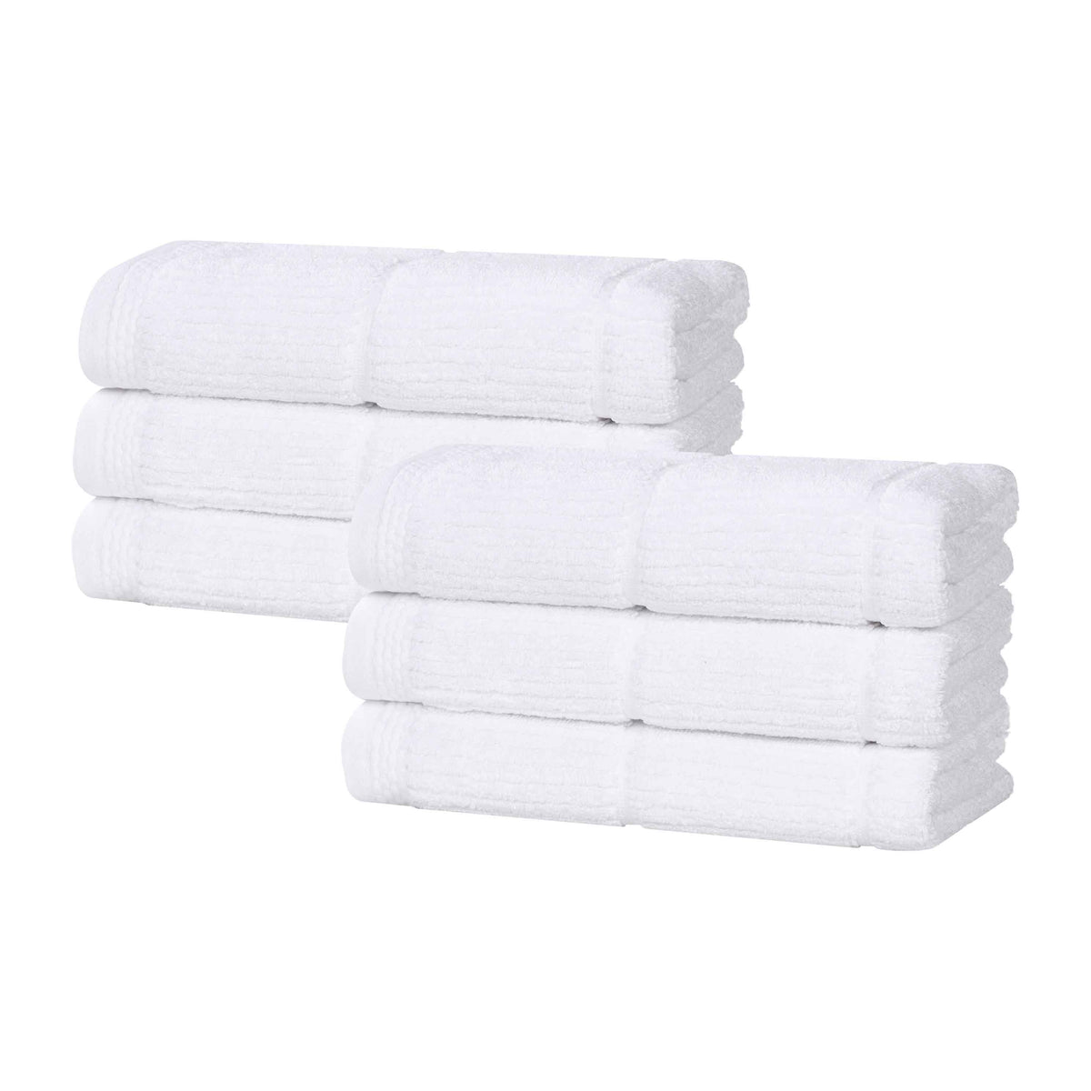 Milo Smart Twist Cotton Medium Weight Solid Hand Towels, Set of 6