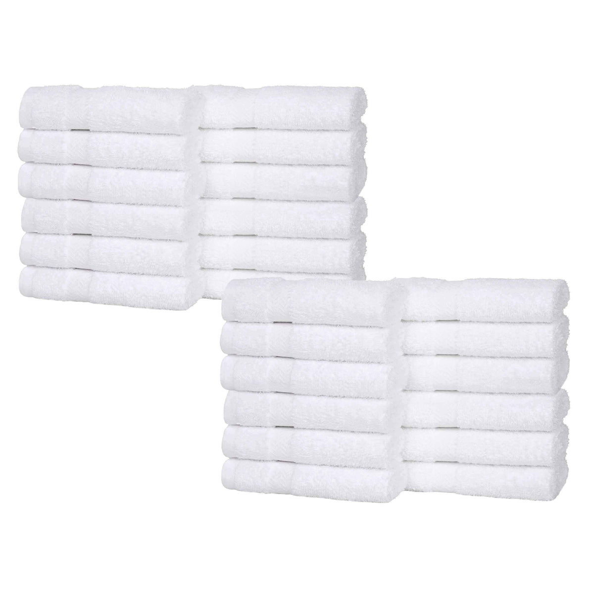 Eco-Friendly Cotton Absorbent 24-Piece Washcloth / Face Towel Set