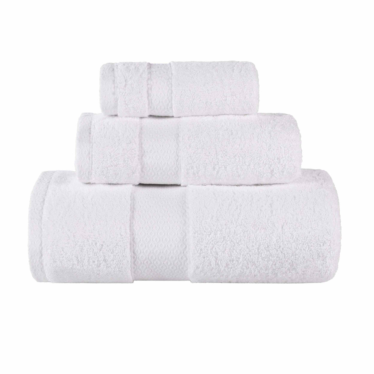 Niles Egyptian Giza Cotton Plush Heavyweight Soft 3 Piece Towel Set - White