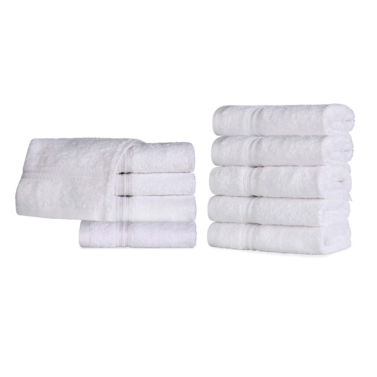 Heritage Egyptian Cotton Plush Absorbent Luxury Face Towel Set of 10