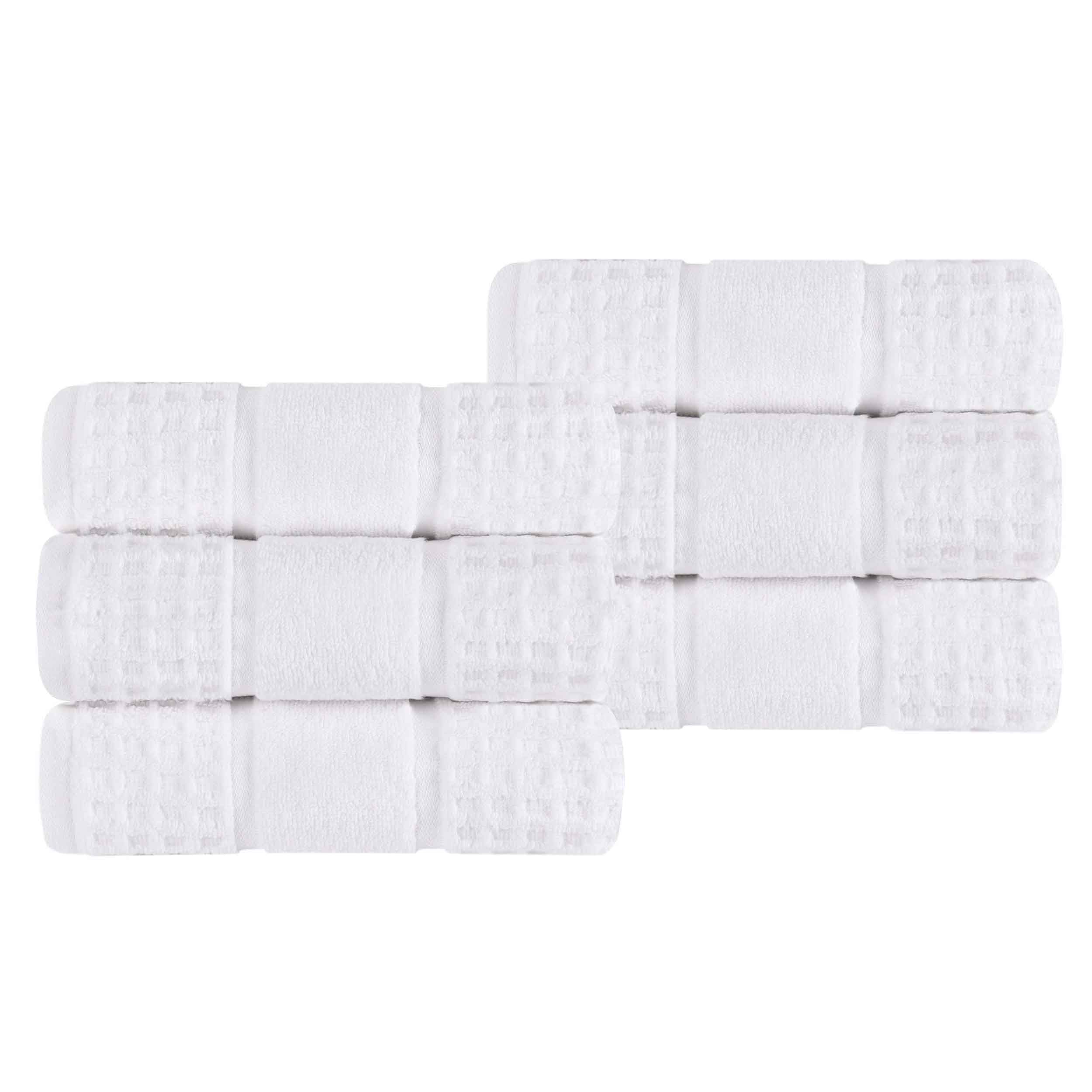 Napa Zero Twist Cotton Solid Waffle Honeycomb Hand Towel Set of 6 - Towel Set by Superior