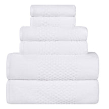 Playa Zero Twist Cotton Solid Waffle Textured 6 Piece Towel Set