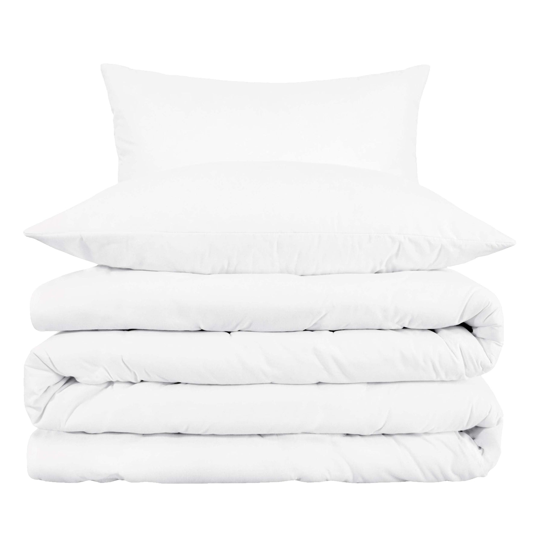 Cotton Blend 800 Thread Count Solid Duvet Cover Set - White