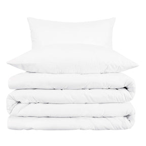 Cotton Blend 800 Thread Count Solid Duvet Cover Set - White