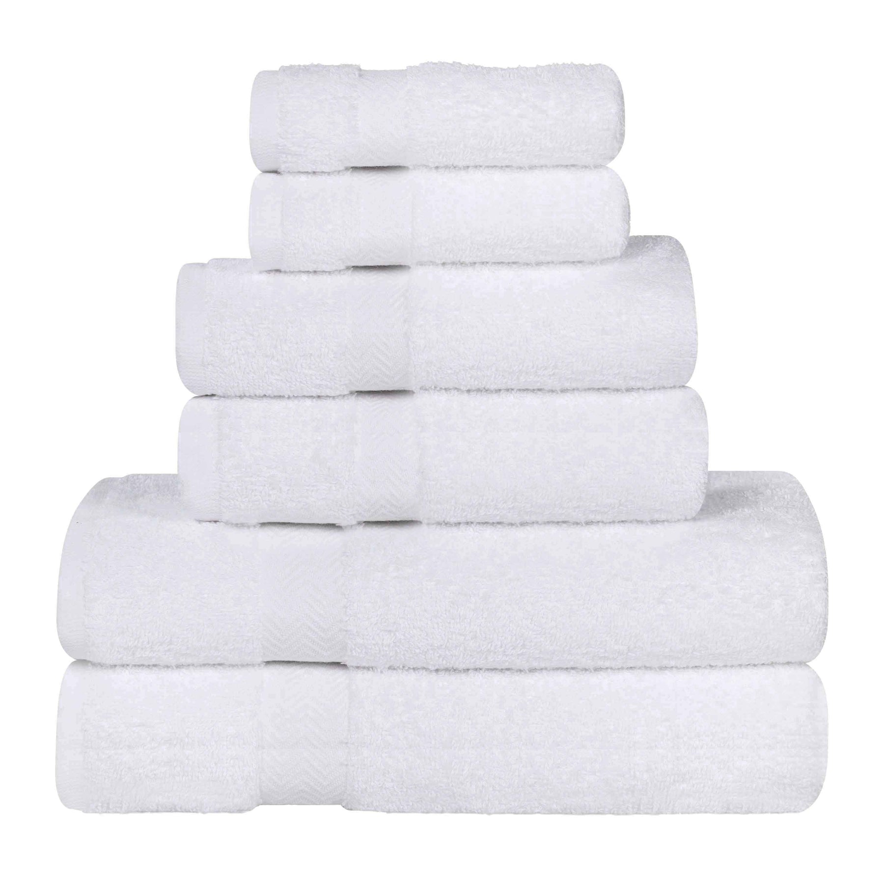 6 Piece Cotton Eco-Friendly Soft Absorbent Towel Set