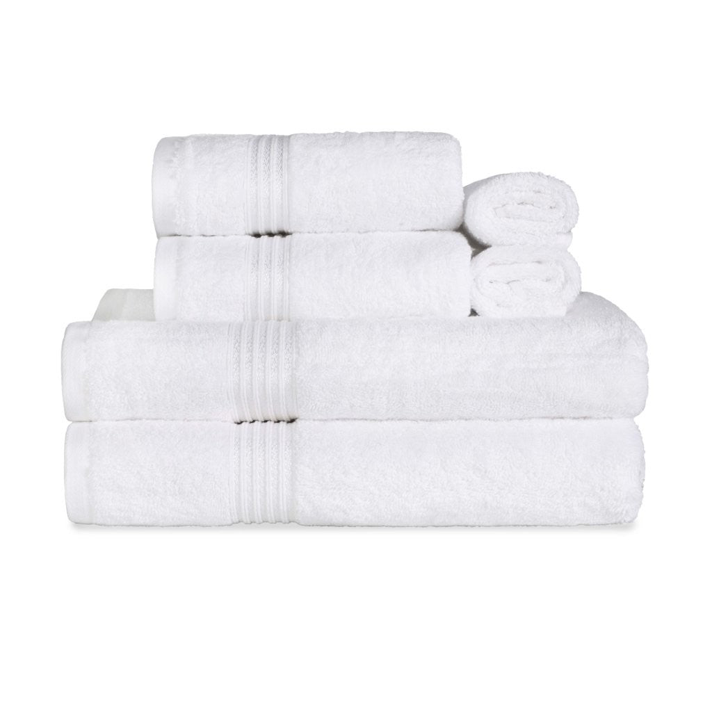 Heritage Egyptian Cotton Plush Absorbent Luxury 6 Piece Towel Set