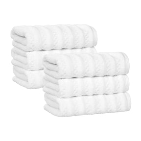 Zuma Zero Twist Cotton Medium Weight Absorbent Hand Towels, Set of 6