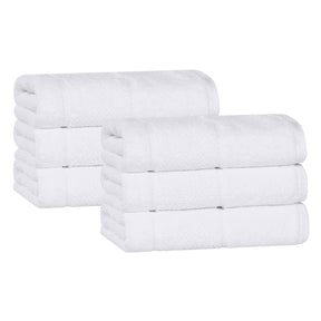 Mile Smart Twist Cotton Medium Weight Solid Hand Towels, Set of 6