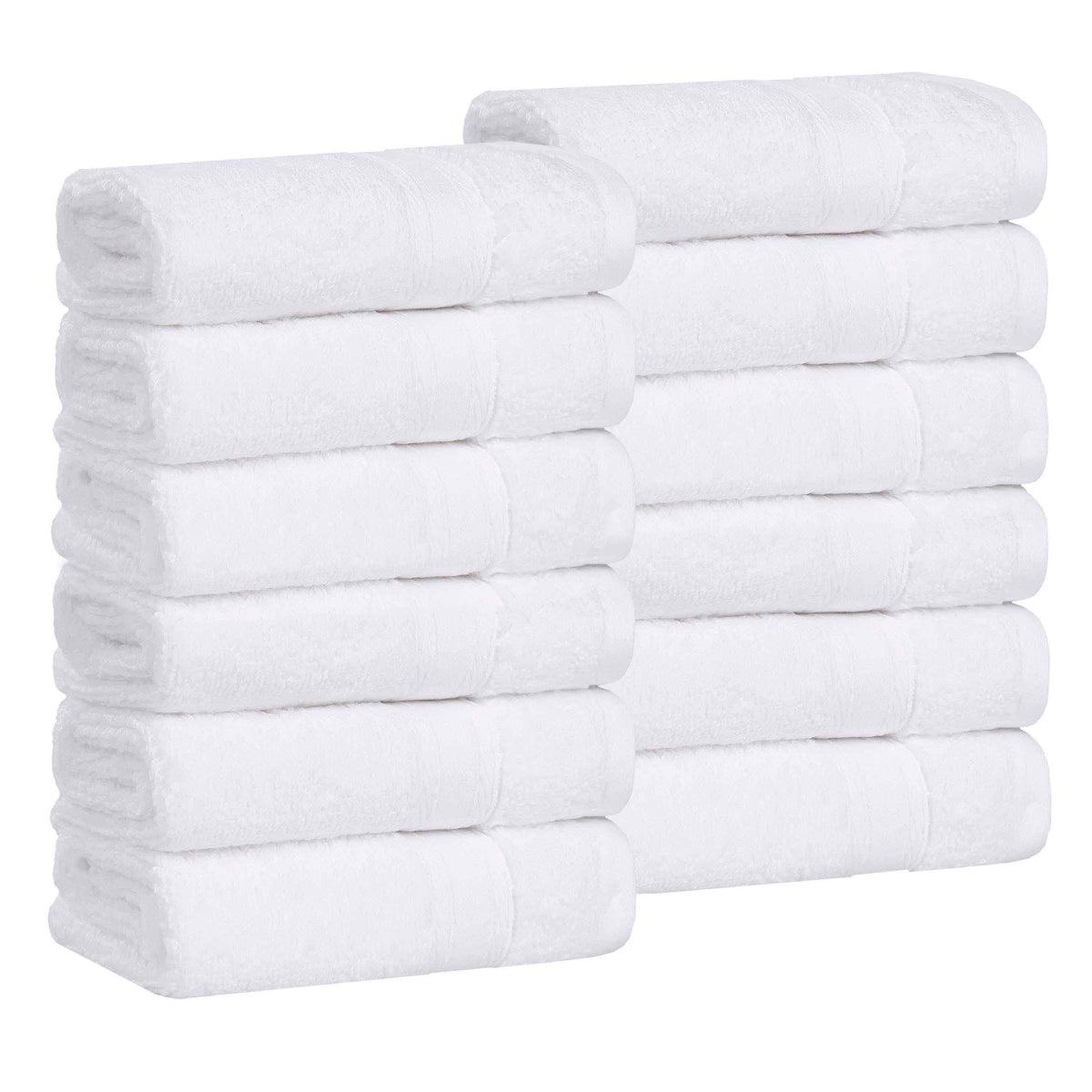 Belmont Zero Twist Cotton Medium Weight Face Towels, Set of 12