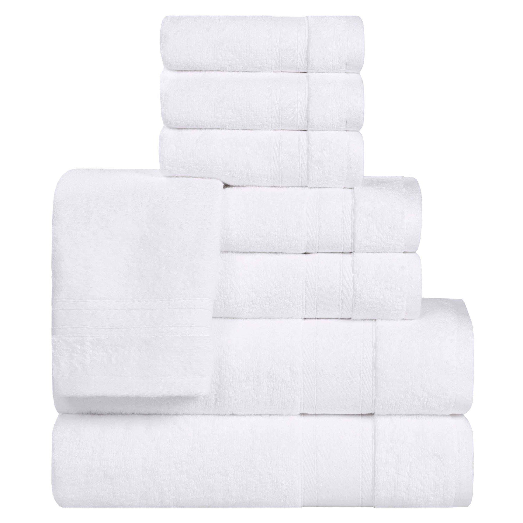 Belmont Zero Twist Cotton Medium Weight 8 Piece Towel Set