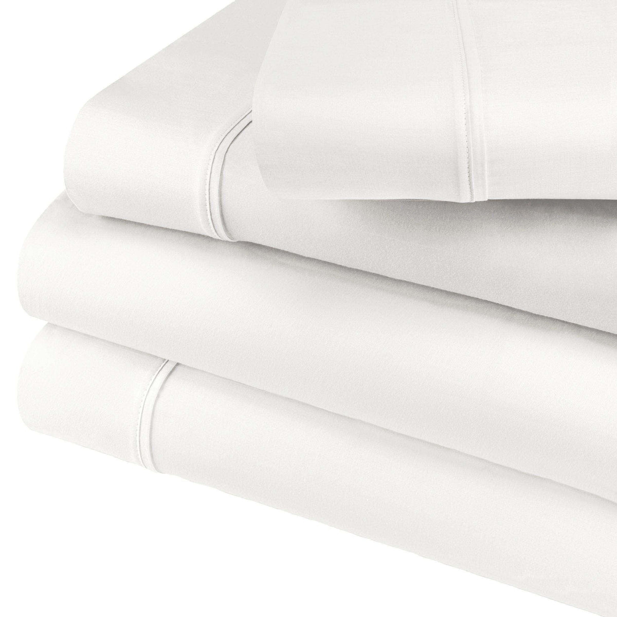 Cotton Blend 800 Thread Count Solid Deep Pocket Bed Sheet Set - White