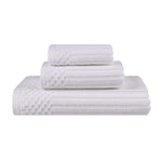 Soho Ribbed Cotton Absorbent 3 Piece Assorted Towel Set - Towel Set by Superior