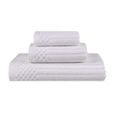 Soho Ribbed Cotton Absorbent 3 Piece Assorted Towel Set - Towel Set by Superior