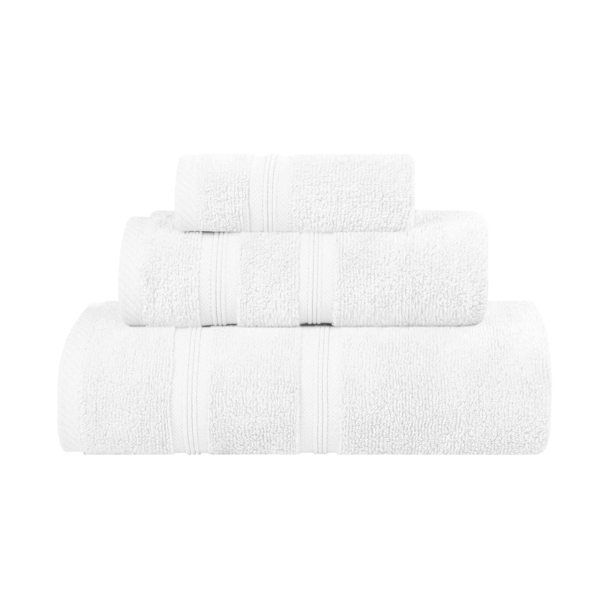 Smart Dry Zero Twist Cotton Medium Weight 3 Piece Assorted Towel Set