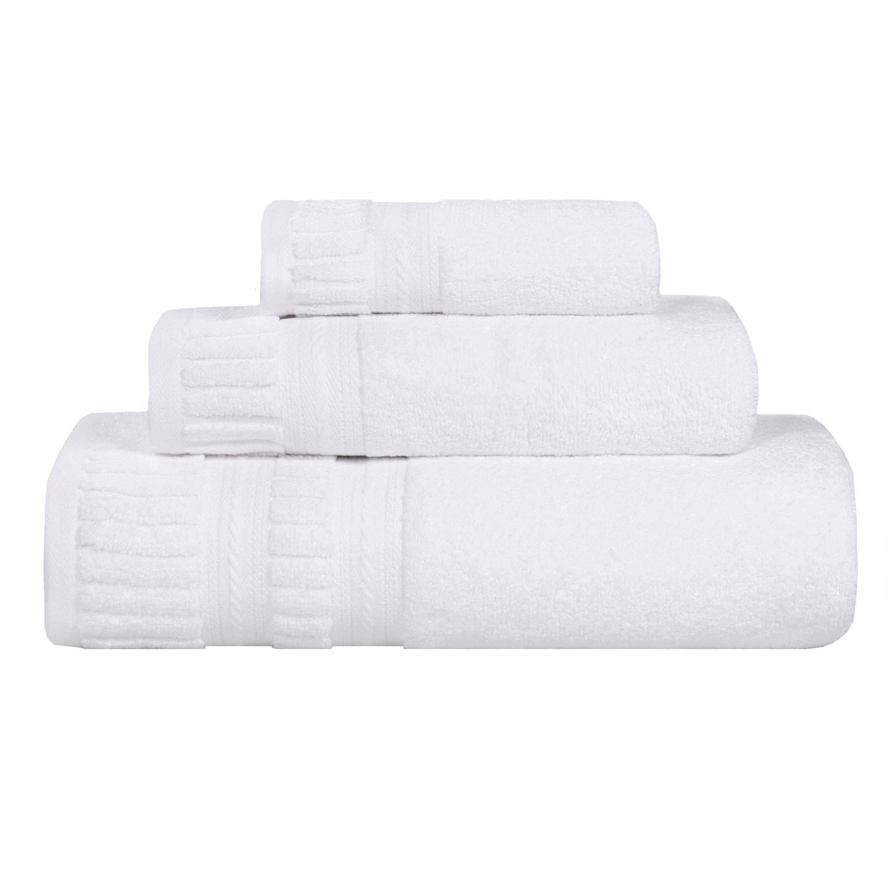 Venice Zero Twist Cotton Medium Weight Absorbent 3 Piece Towel Set