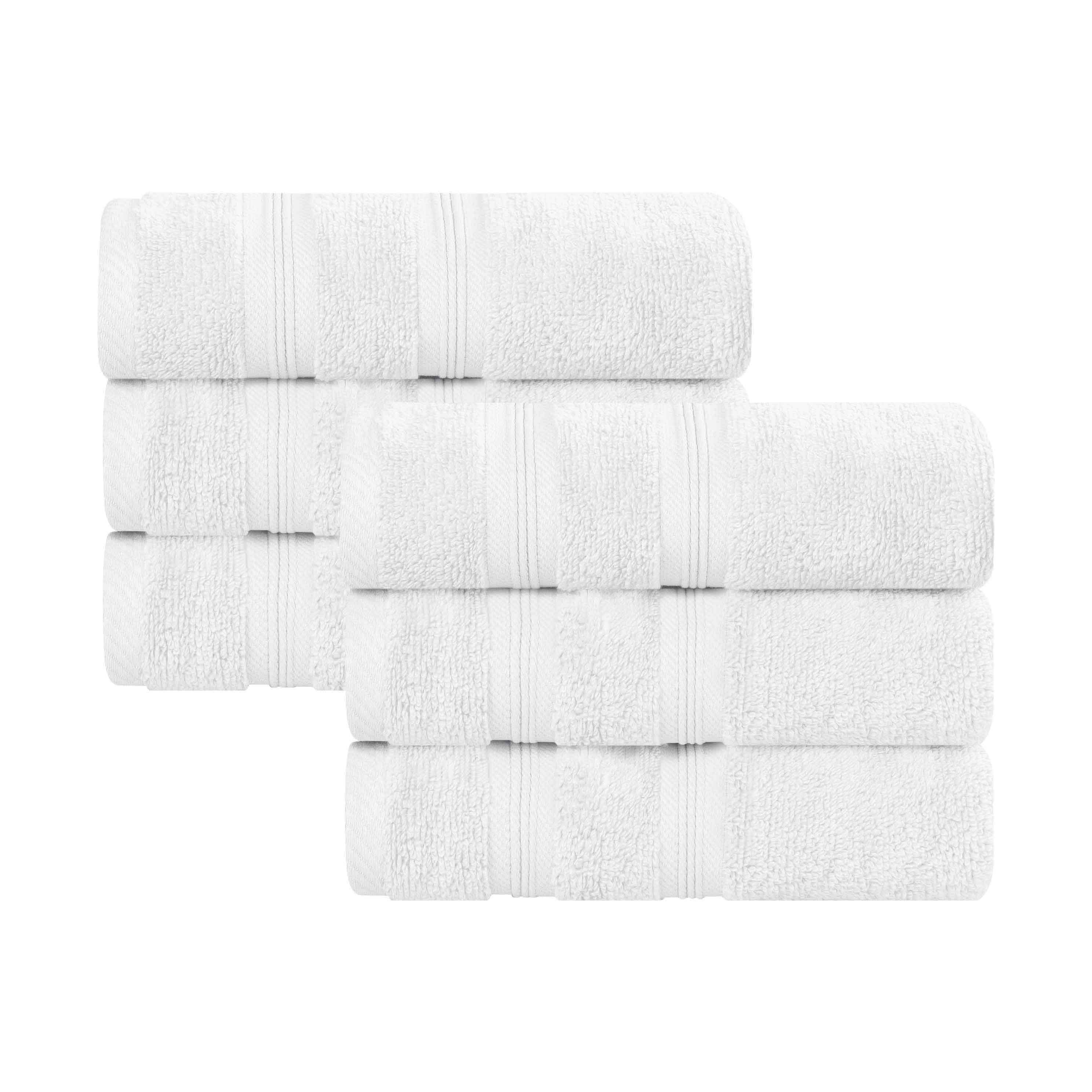 Smart Dry Zero Twist Cotton Medium Weight Hand Towels, Set of 6 - Hand Towel Set by Superior