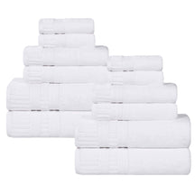 Venice Zero Twist Cotton Medium Weight Absorbent 12 Piece Towel Set