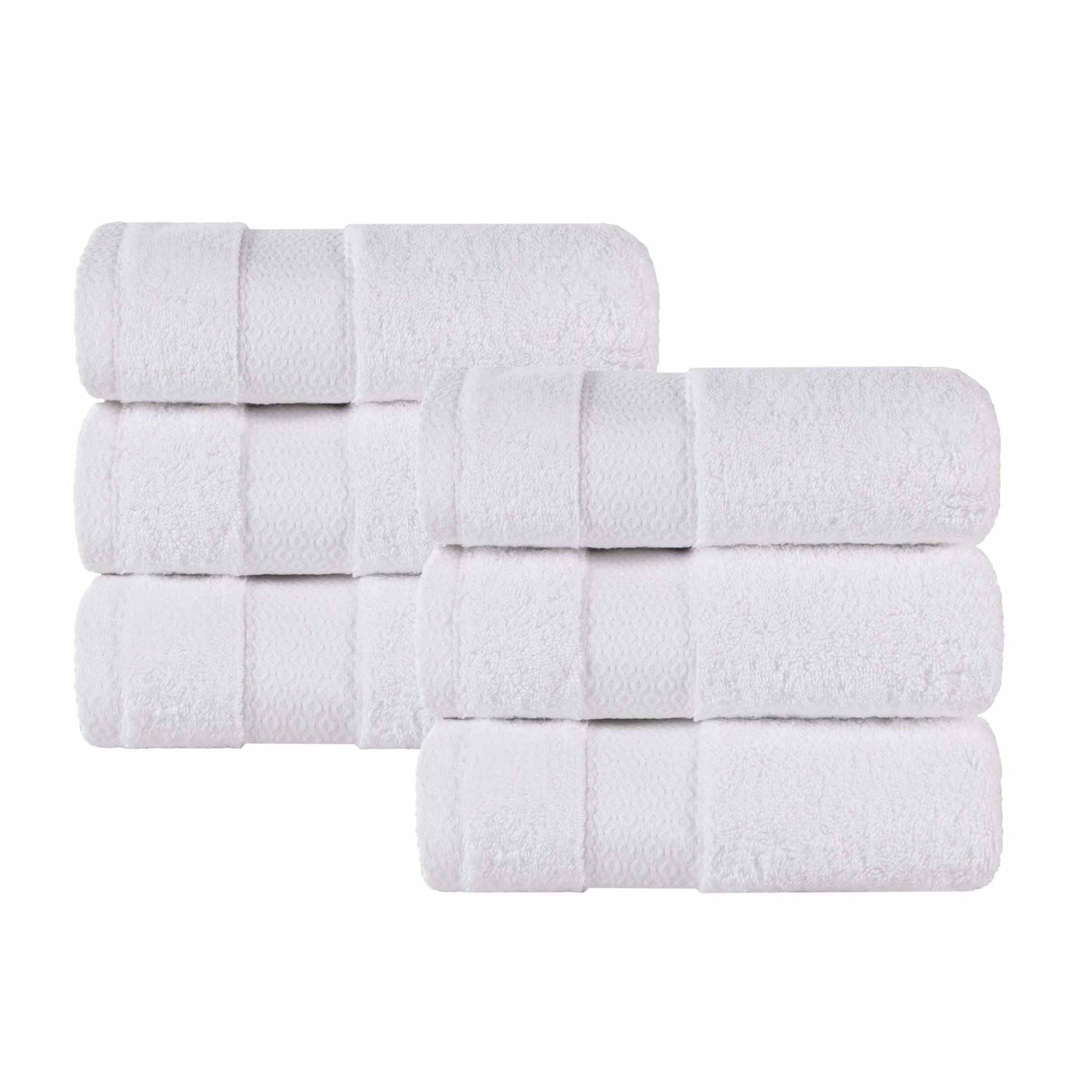 Niles Egyptian Giza Cotton Plush Thick Absorbent Hand Towel Set of 6