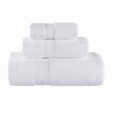 Chevron Zero Twist Solid Soft Absorbent Cotton 3 Piece Towel Set - Towel Set by Superior