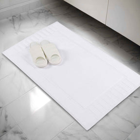 Leo Cotton Solid Modern Absorbent Heavy Washable Bath Mat Set of 2