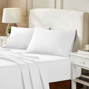 Egyptian Cotton 850 Thread Count Solid Luxury Pillowcases, Set of 2 - White