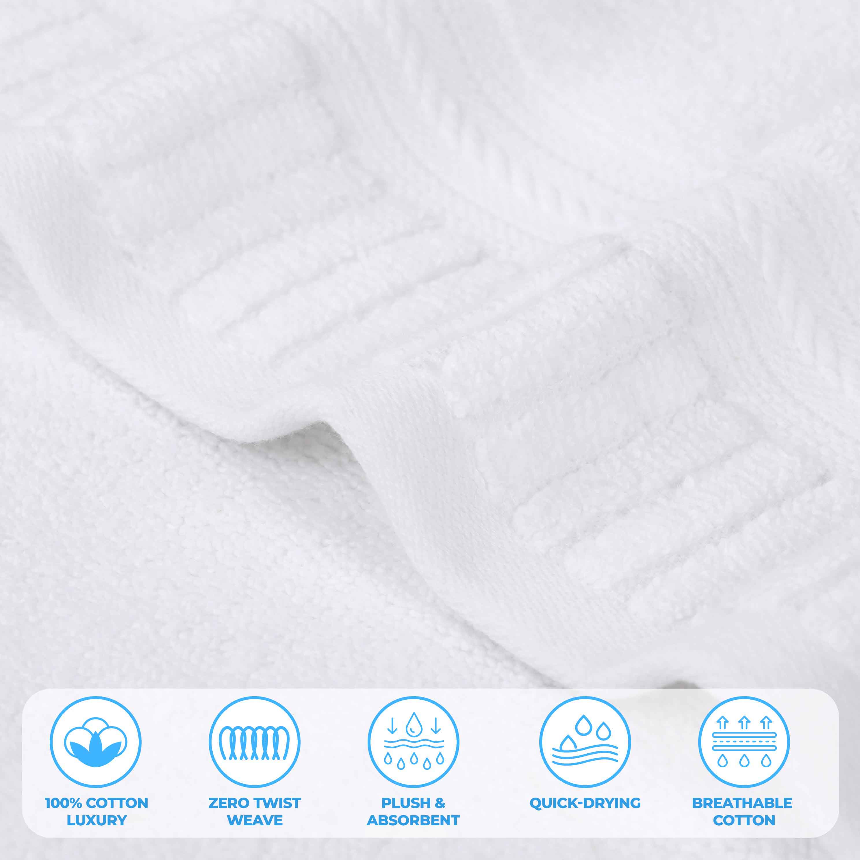 Venice Zero Twist Cotton Medium Weight Absorbent 8 Piece Towel Set - Towel Set by Superior