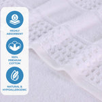 Napa Zero Twist Cotton Solid Waffle Honeycomb Hand Towel Set of 6 - Towel Set by Superior