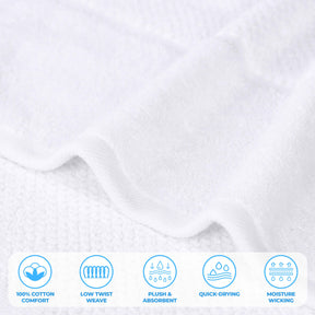 Mile Smart Twist Cotton Solid Thick Border 6 Piece Towel Set