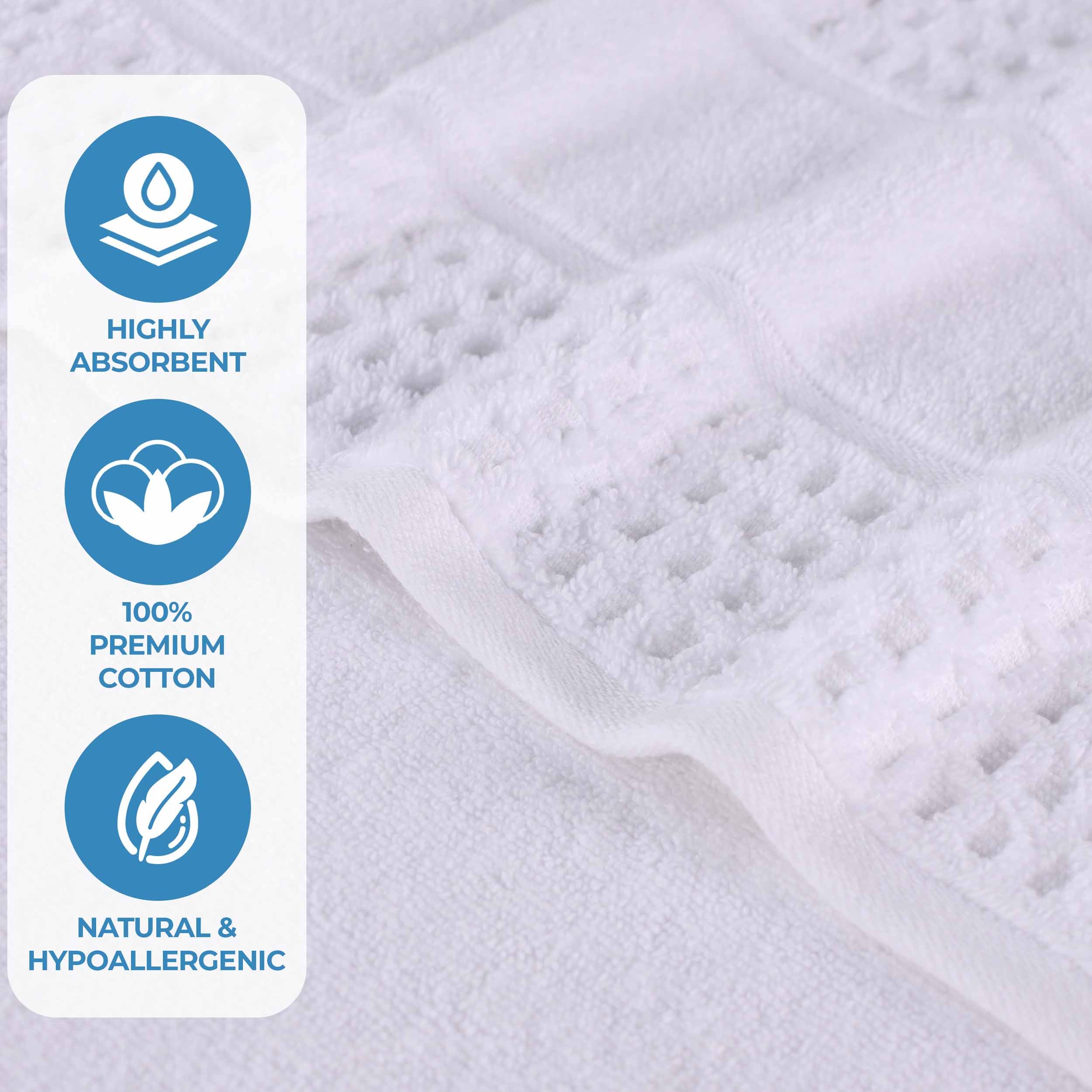 Napa Zero Twist Cotton Solid Waffle Honeycomb Bath Towel Set of 3 - Bath Towel by Superior