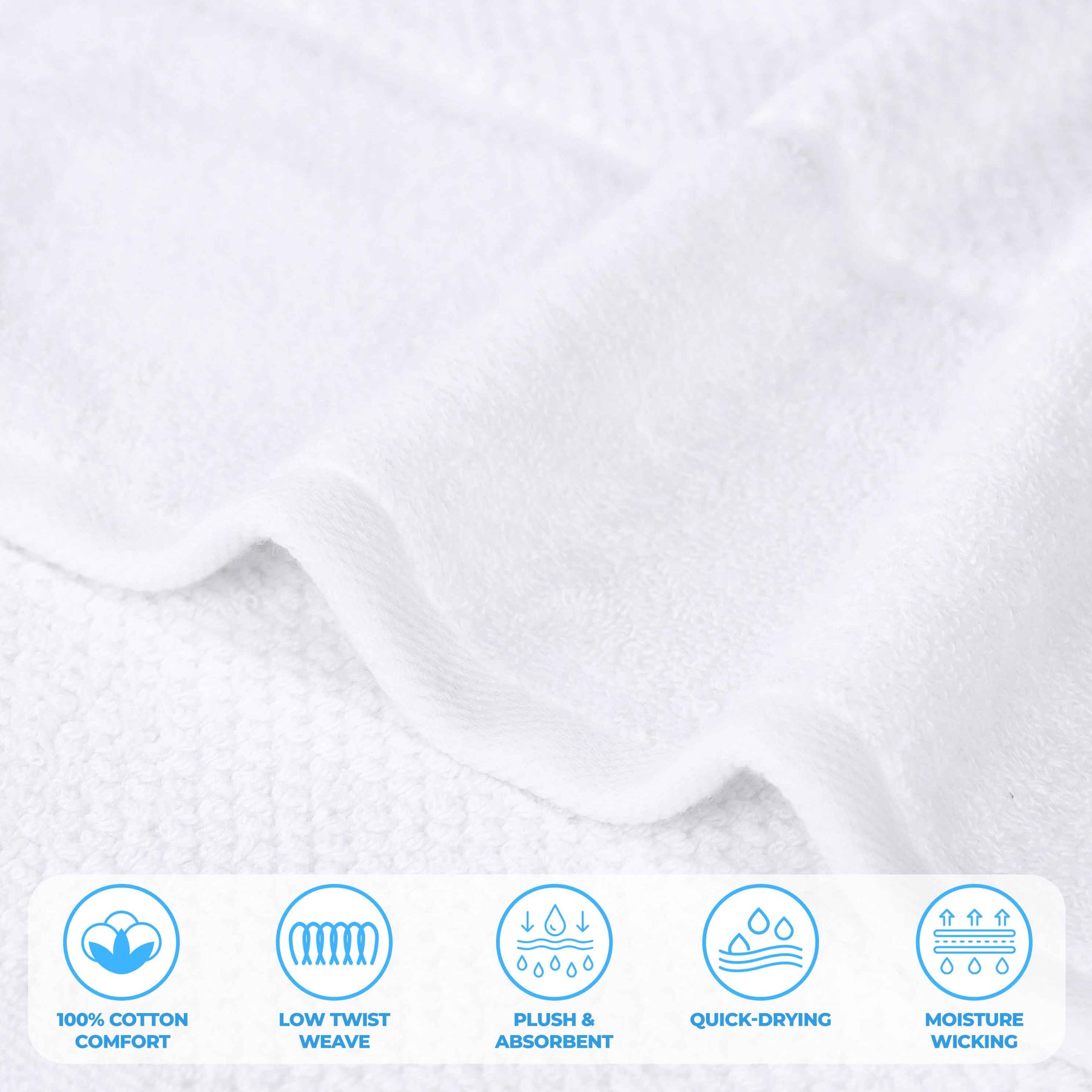 Mile Smart Twist Cotton Solid Thick Border 9 Piece Towel Set