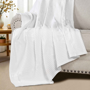 Mai Waffle Weave Honeycomb Soft Textured Cotton Blanket