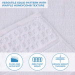 Napa Zero Twist Cotton Solid Waffle Honeycomb Bath Towel Set of 3 - Bath Towel by Superior